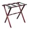 Homeroots HomeRoots 383075 Hotel Cherry Mahogany Folding Luggage Rack with Black Straps 383075 - alternate 1